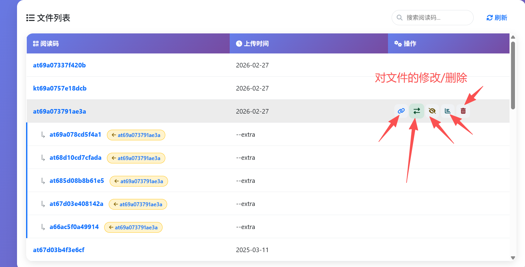 后台管理分享链接